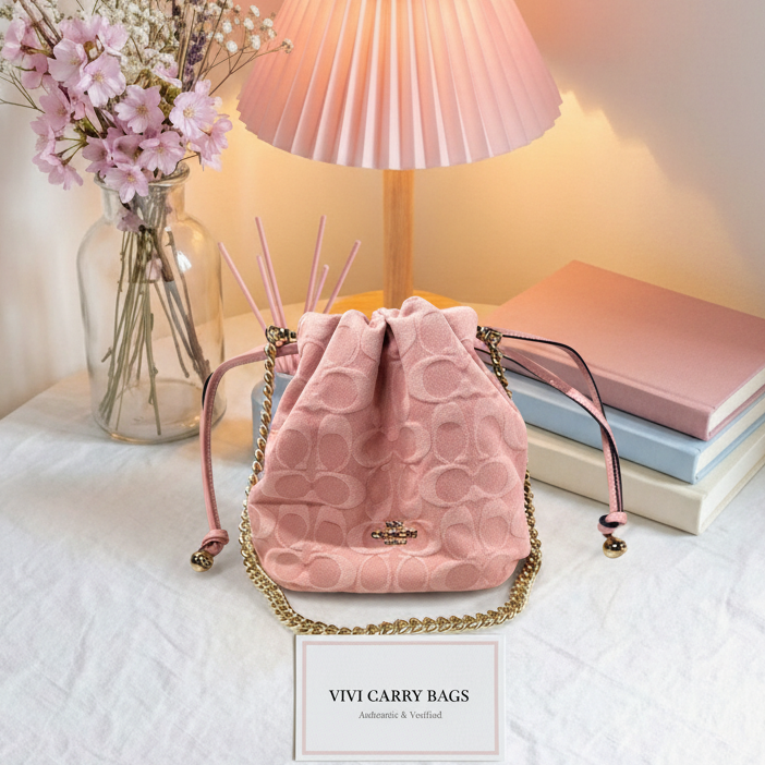 Coach Faye Mini Drawstring – Background & Card
