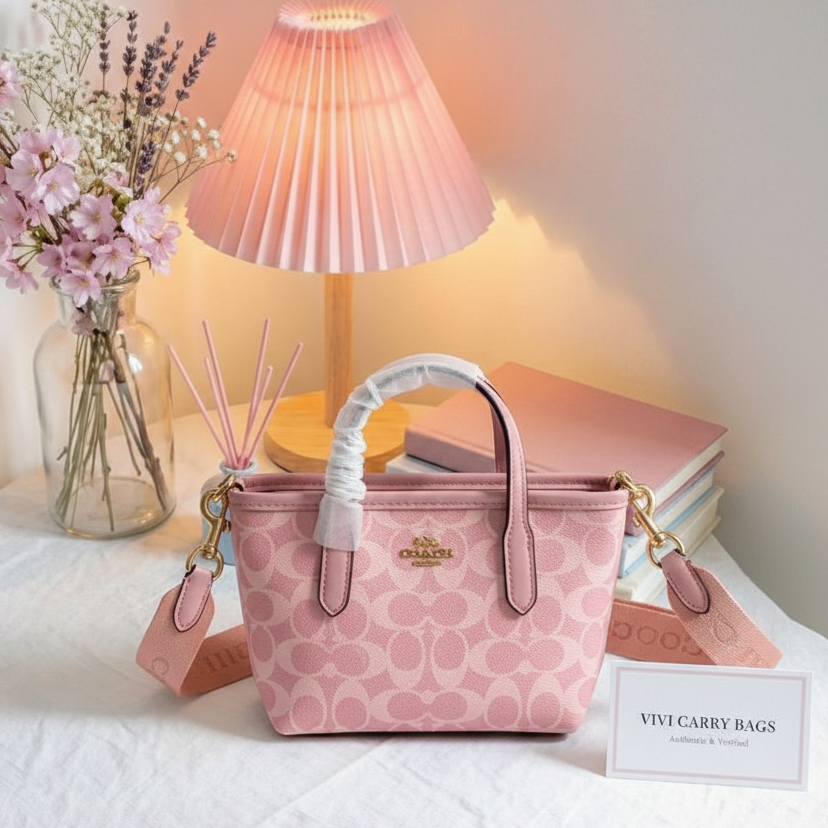 Coach Mini Pink Tote – Lifestyle