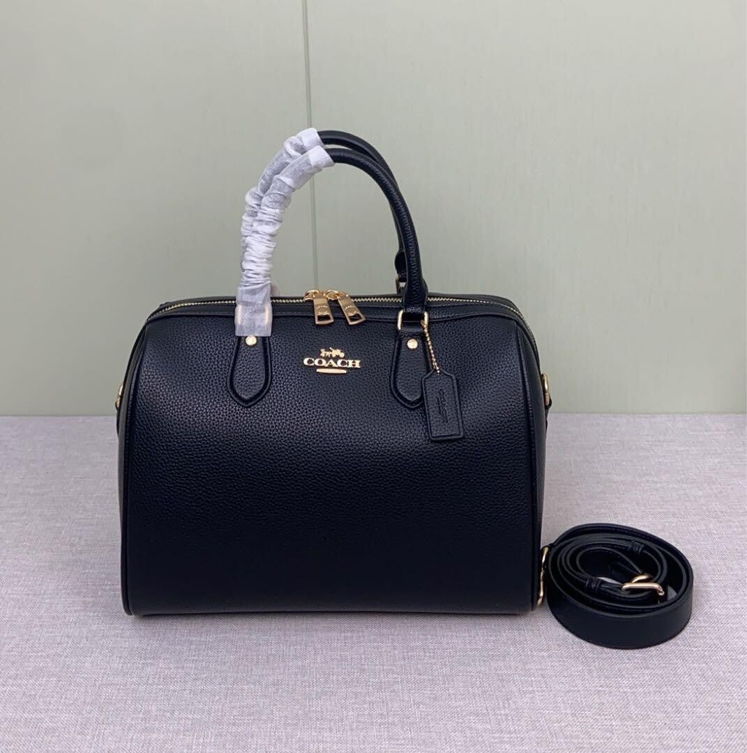 Rowan Large Satchel Bag – Structured Black Handbag