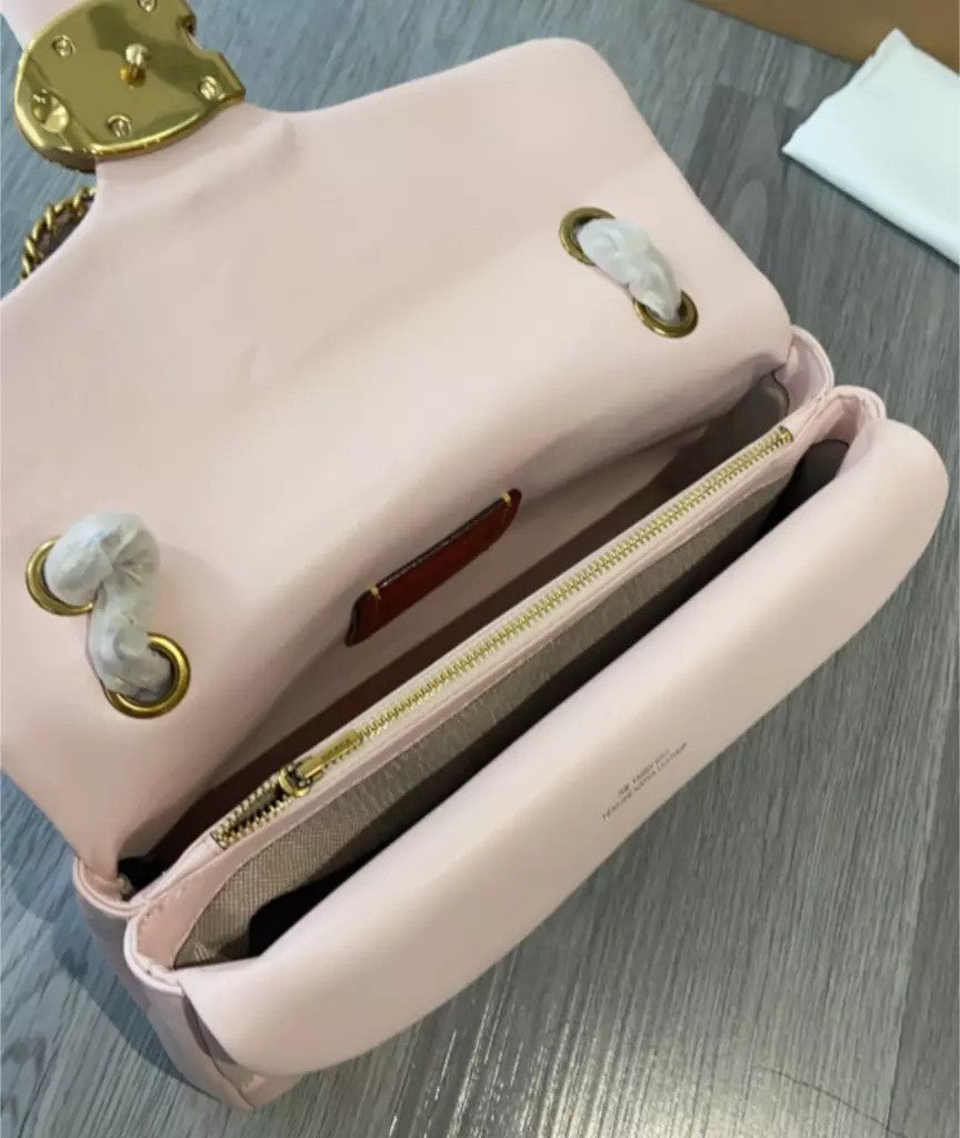 Quilted Tabby Shoulder Bag 26 in Rouge Pink