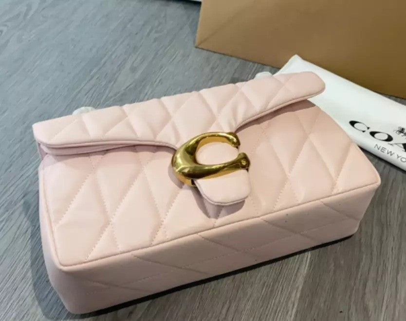 Quilted Tabby Shoulder Bag 26 in Rouge Pink