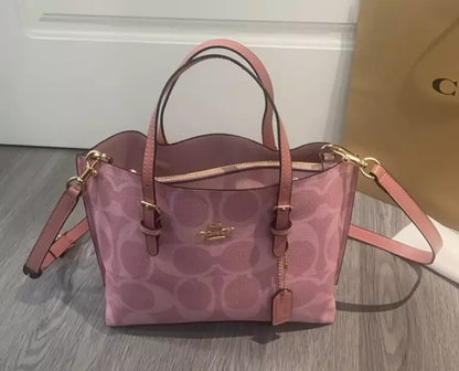 Compact Canvas Tote Bag With Detachable Crossbody Strap