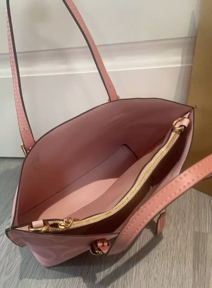 Compact Canvas Tote Bag With Detachable Crossbody Strap