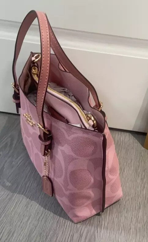 Compact Canvas Tote Bag With Detachable Crossbody Strap
