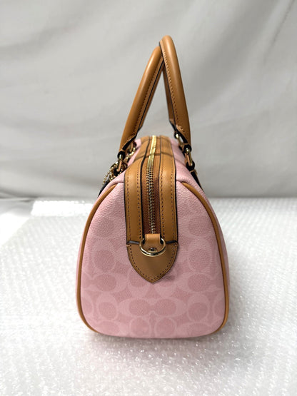Rowan Satchel Bag in Powder Pink Signature Canvas