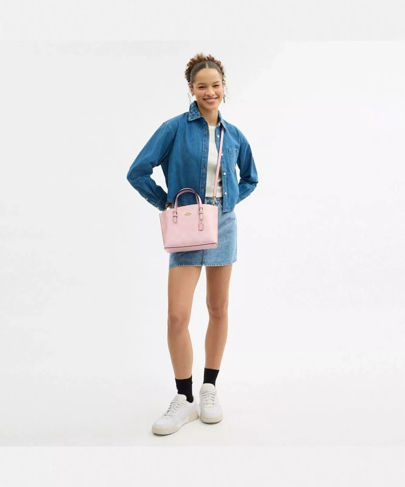 Compact Canvas Tote Bag With Detachable Crossbody Strap