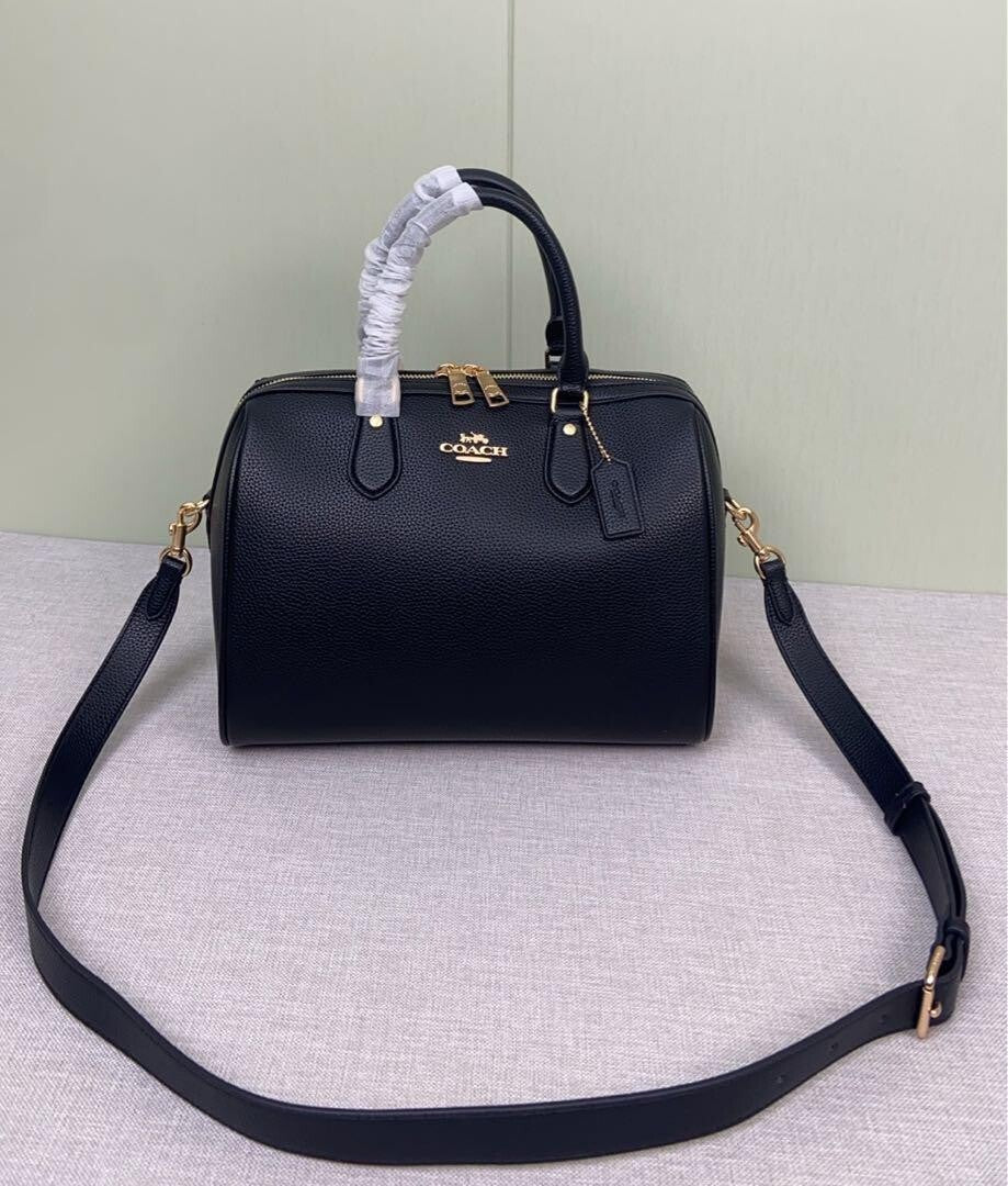 Rowan Large Satchel Bag – Structured Black Handbag