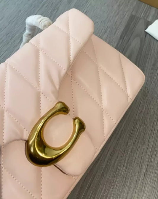 Quilted Tabby Shoulder Bag 26 in Rouge Pink